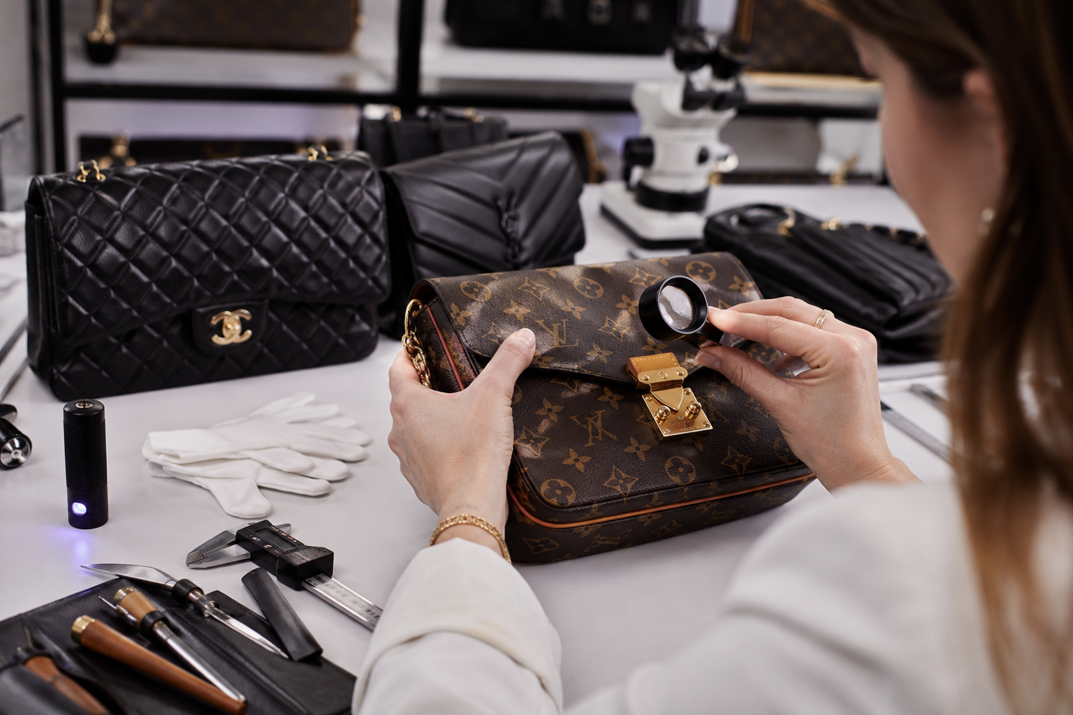 Εξειδικευμένος έλεγχος αυθεντικότητας luxury τσάντας